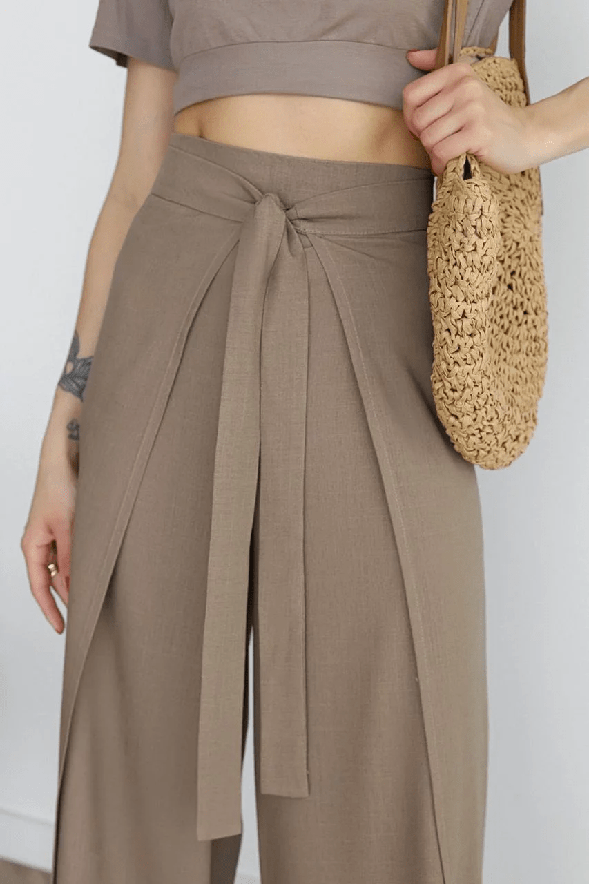 Ambre | Pantalon en lin à jambes larges