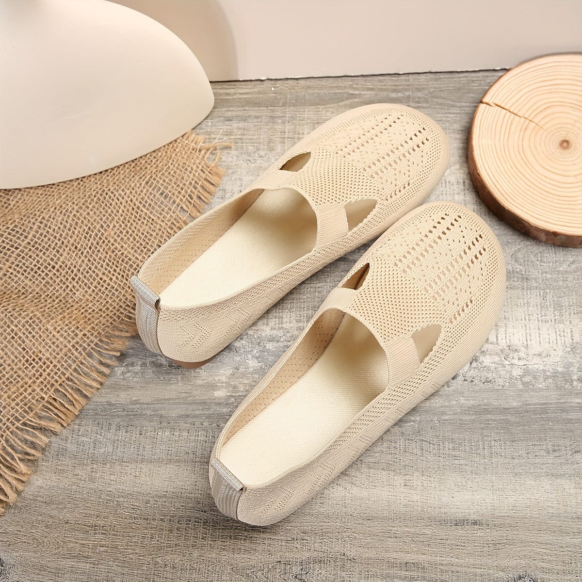 Elodie｜Chaussures plates tricotées pour femmes