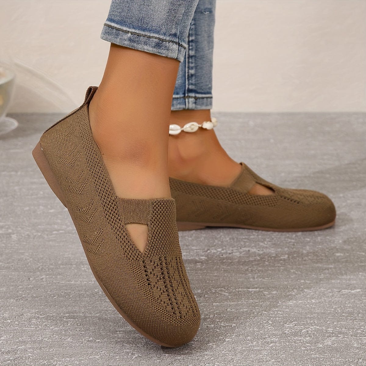 Elodie｜Chaussures plates tricotées pour femmes