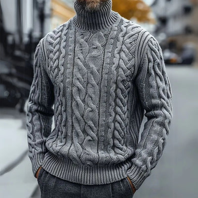 Harald™ - Pull à col roulé vintage torsadé