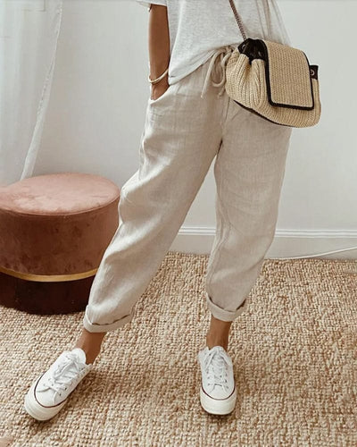 Livia | Pantalon En Lin Anti-Transpiration