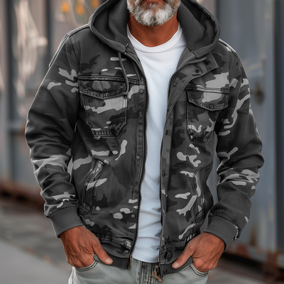 Fabian™ - Veste Cargo Camouflage pour Hommes - Avec Capuche et Design à Multi-Poches