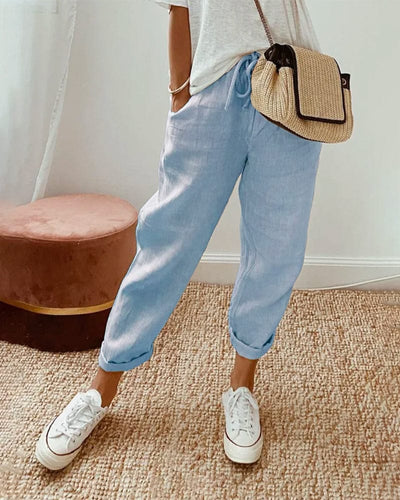 Livia | Pantalon En Lin Anti-Transpiration