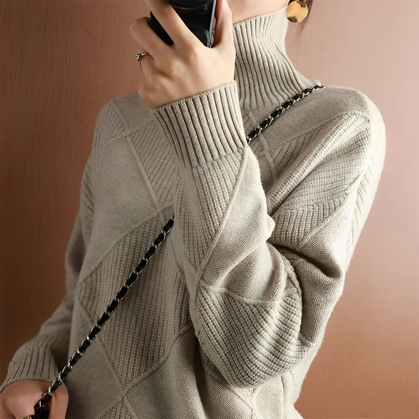 Chunky Lotus™ - MAGLIONE A COLLO ALTO