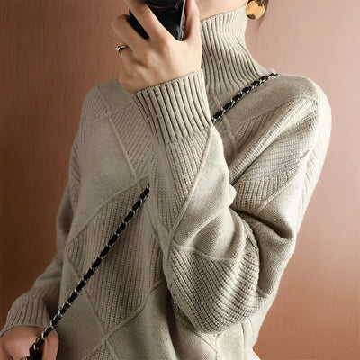 Chunky Lotus™ - MAGLIONE A COLLO ALTO