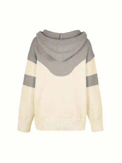 Rosa - Pull Color Block avec Capuche et Cordon