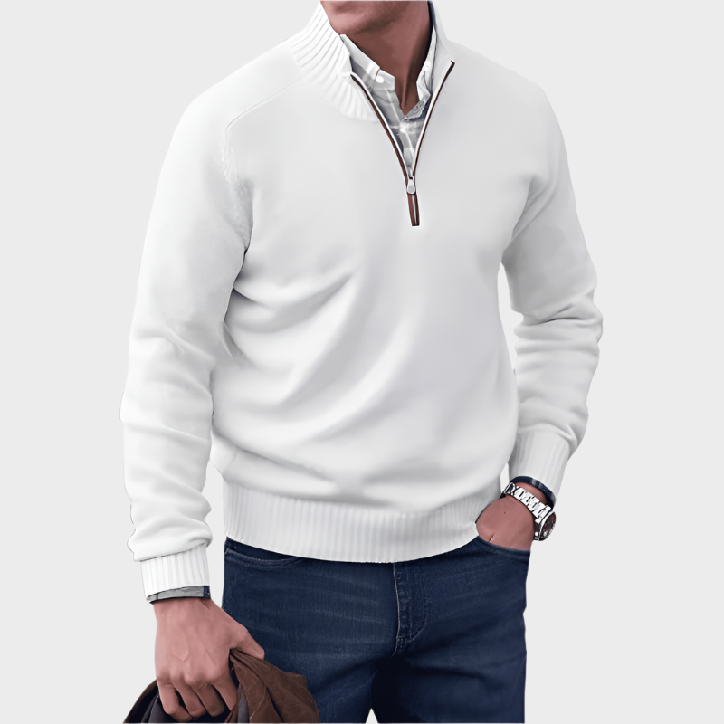MALIK | PULL ÉLÉGANT À ZIP