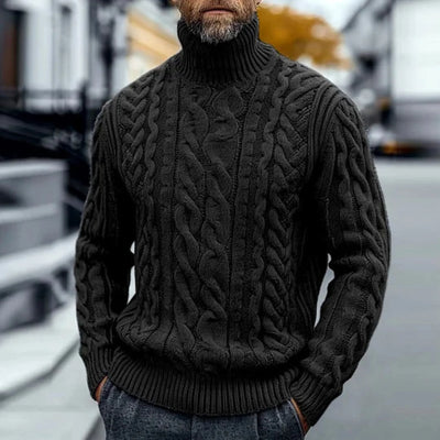 Harald™ - Pull à col roulé vintage torsadé