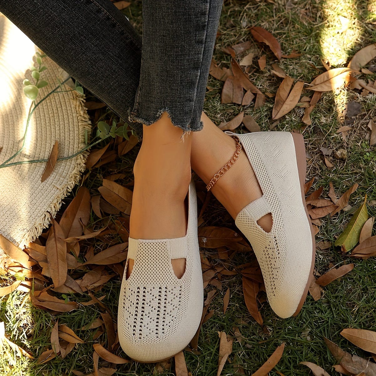Elodie｜Chaussures plates tricotées pour femmes