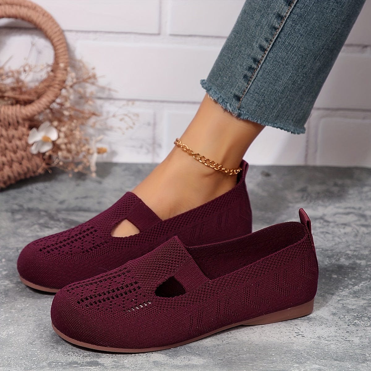 Elodie｜Chaussures plates tricotées pour femmes