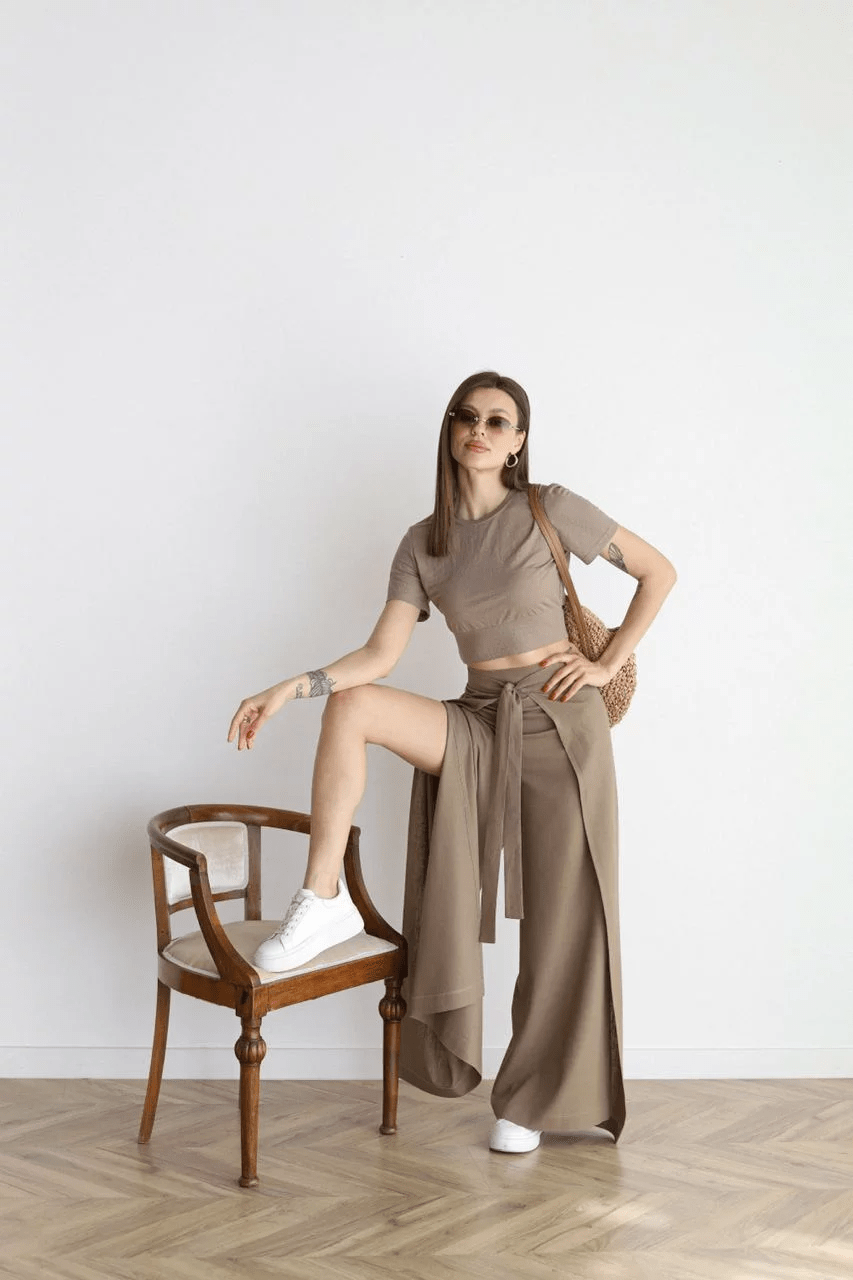 Ambre | Pantalon en lin à jambes larges