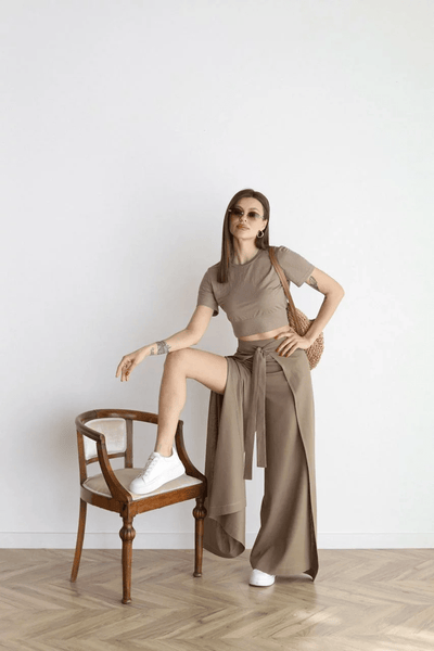 Ambre | Pantalon en lin à jambes larges