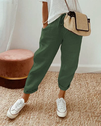 Livia | Pantalon En Lin Anti-Transpiration