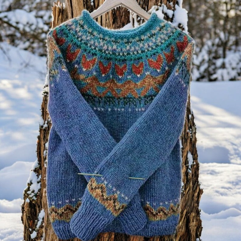 Evelien | Pull jacquard vintage