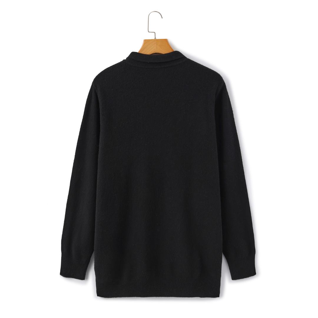 VALENTINO™ | Polo 100% Cachemire à Manches Longues