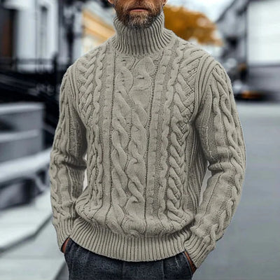 Harald™ - Pull à col roulé vintage torsadé