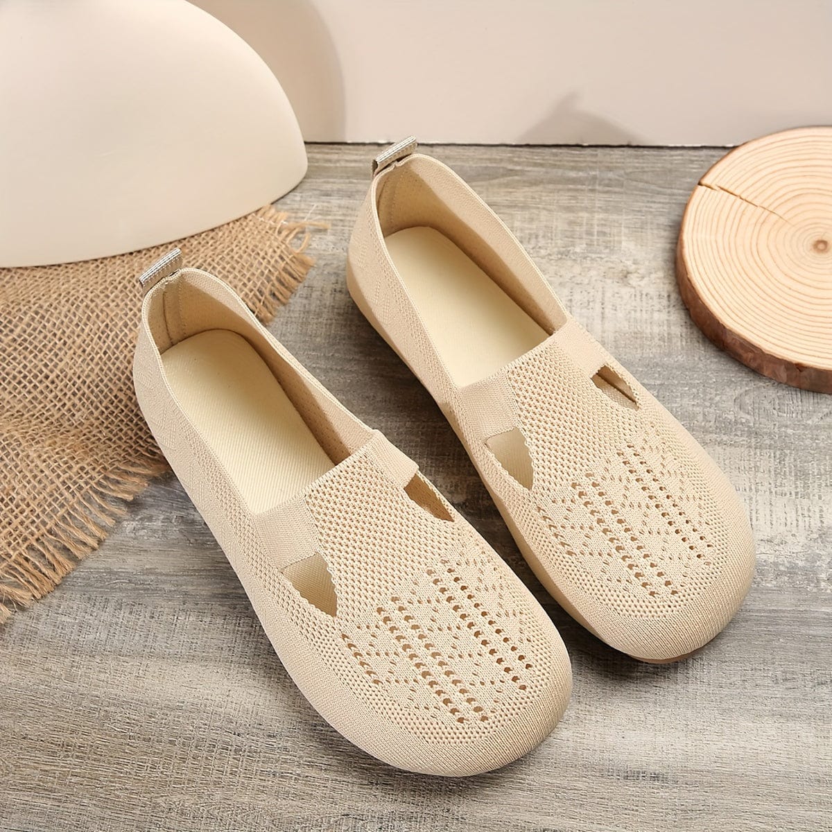 Elodie｜Chaussures plates tricotées pour femmes