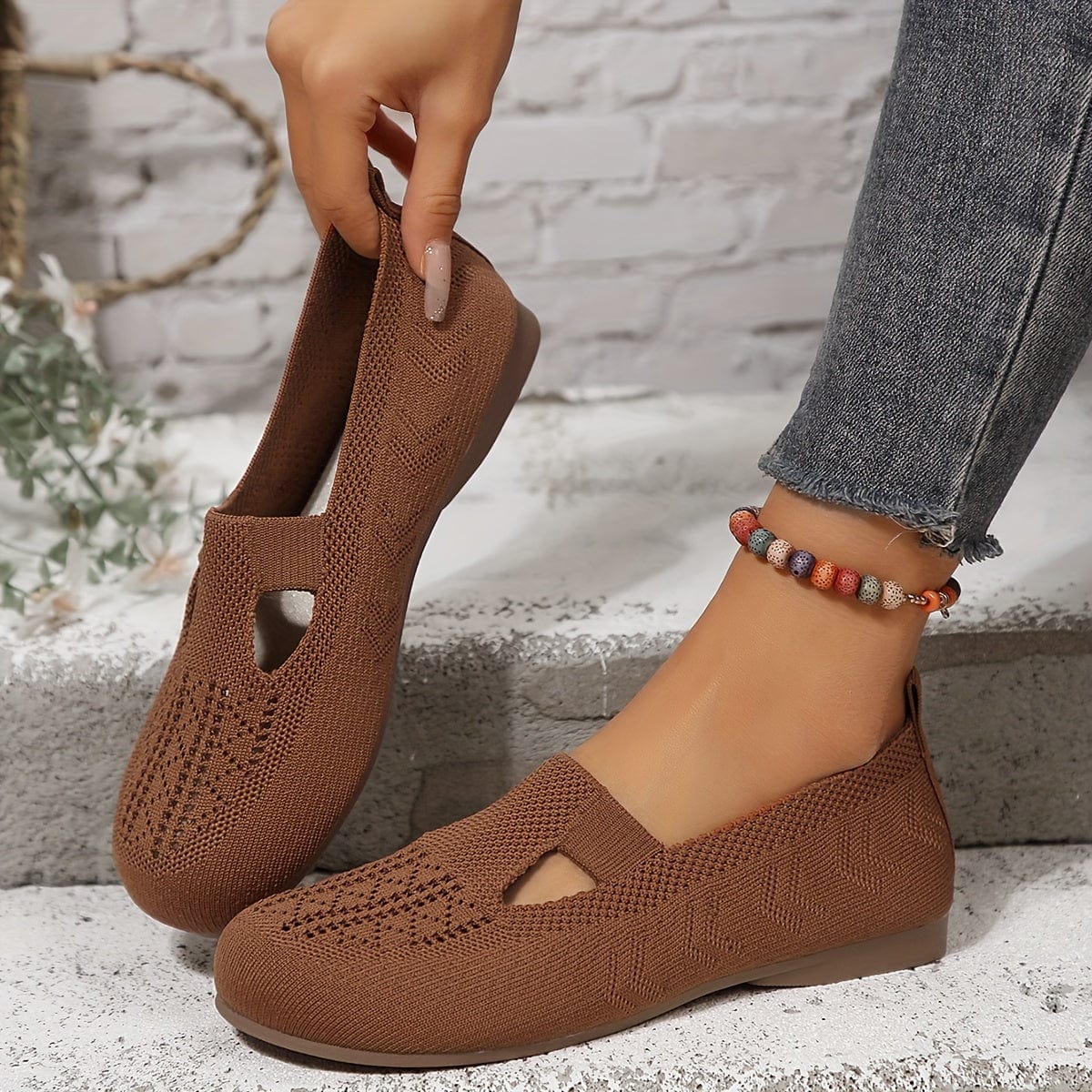 Elodie｜Chaussures plates tricotées pour femmes