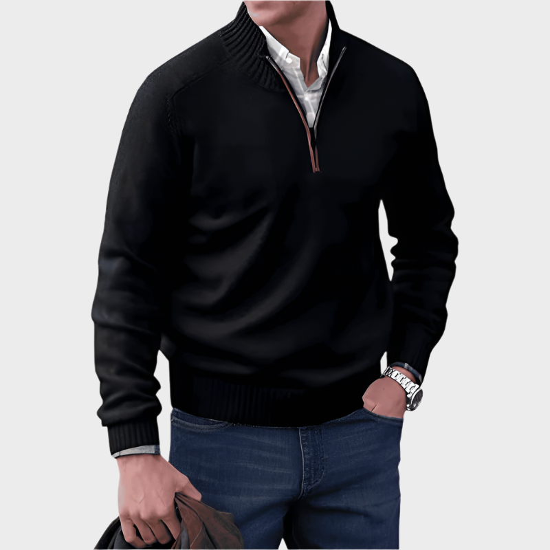 MALIK | PULL ÉLÉGANT À ZIP
