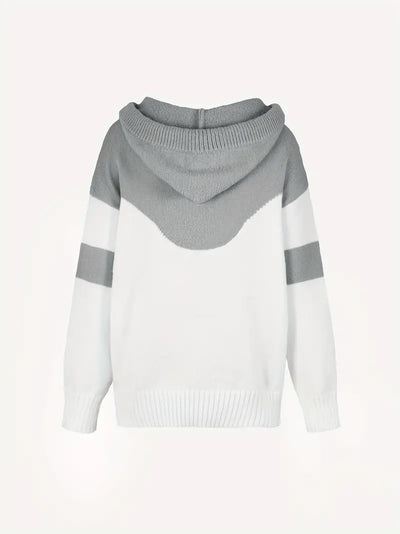 Rosa - Pull Color Block avec Capuche et Cordon