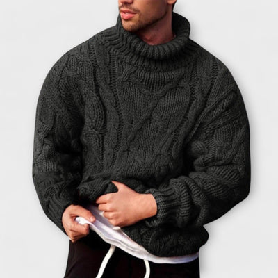 Victor - Pull en laine à col roulé d'hiver
