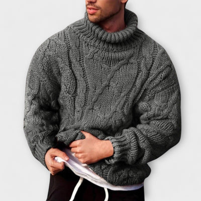 Victor - Pull en laine à col roulé d'hiver
