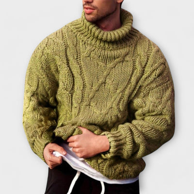 Victor - Pull en laine à col roulé d'hiver