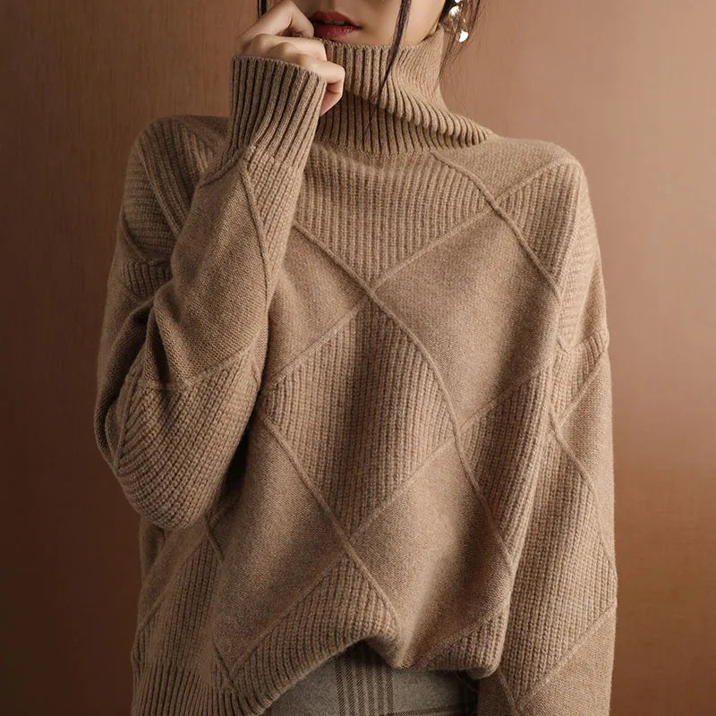 Chunky Lotus™ - MAGLIONE A COLLO ALTO