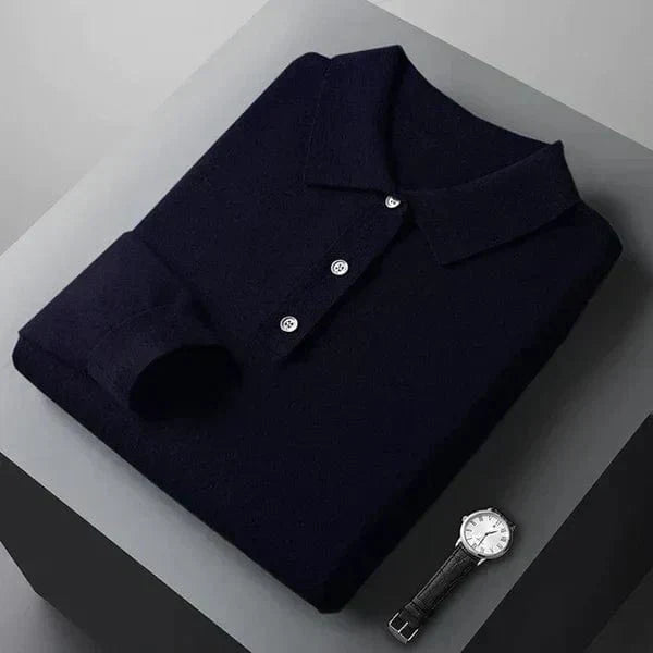 VALENTINO™ | Polo 100% Cachemire à Manches Longues