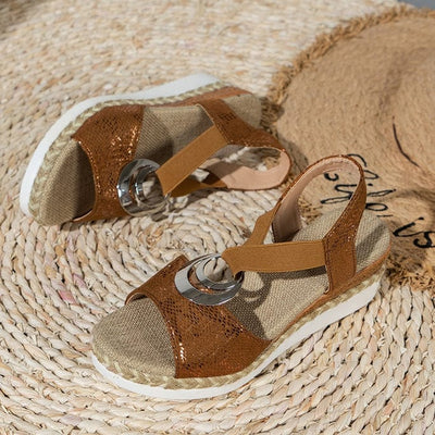 Yolande｜Sandales compensées orthopédiques confortables