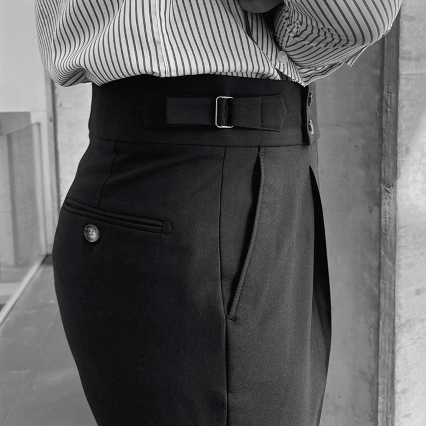 Edward™ - Pantalon Taille Haute - Bouclée