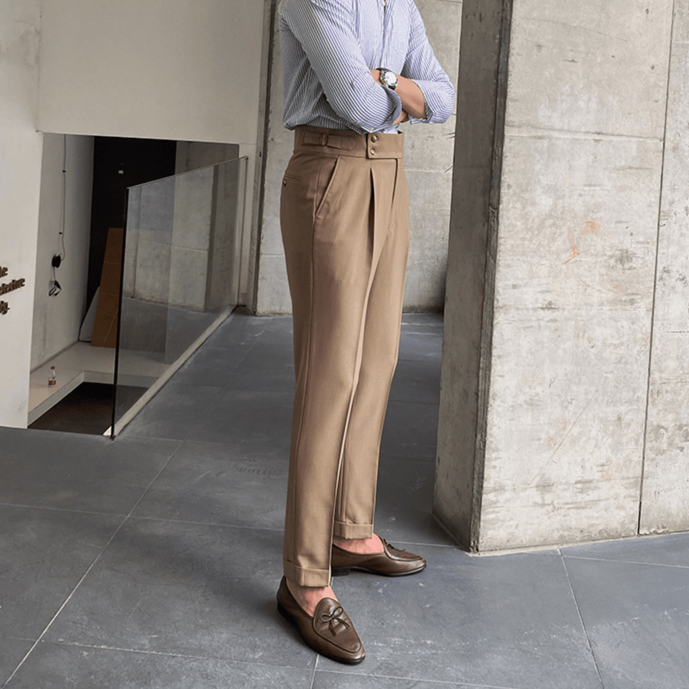 Edward™ - Pantalon Taille Haute - Bouclée