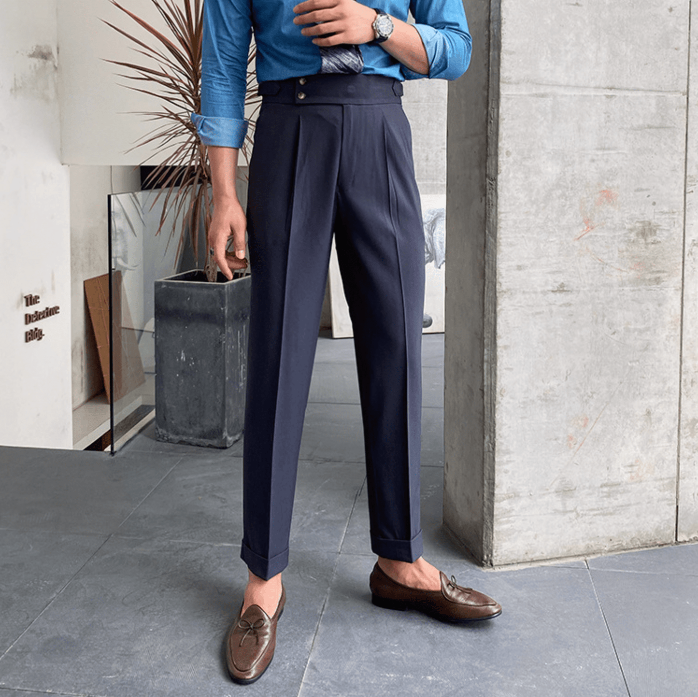 Edward™ - Pantalon Taille Haute - Bouclée