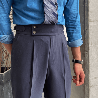 Edward™ - Pantalon Taille Haute - Bouclée