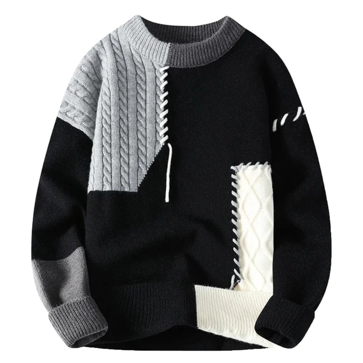 Bruno™ | Pull en patchwork en laine