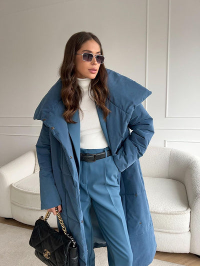 Wifey - Long manteau matelassé avec ceinture