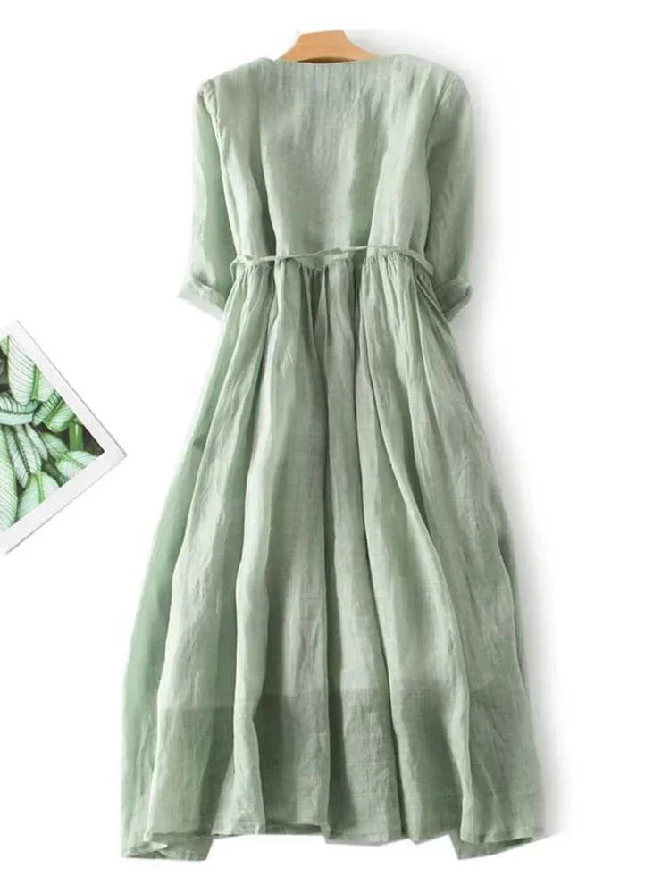 Pauline | Robe élégante en lin