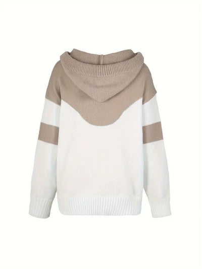 Rosa - Pull Color Block avec Capuche et Cordon
