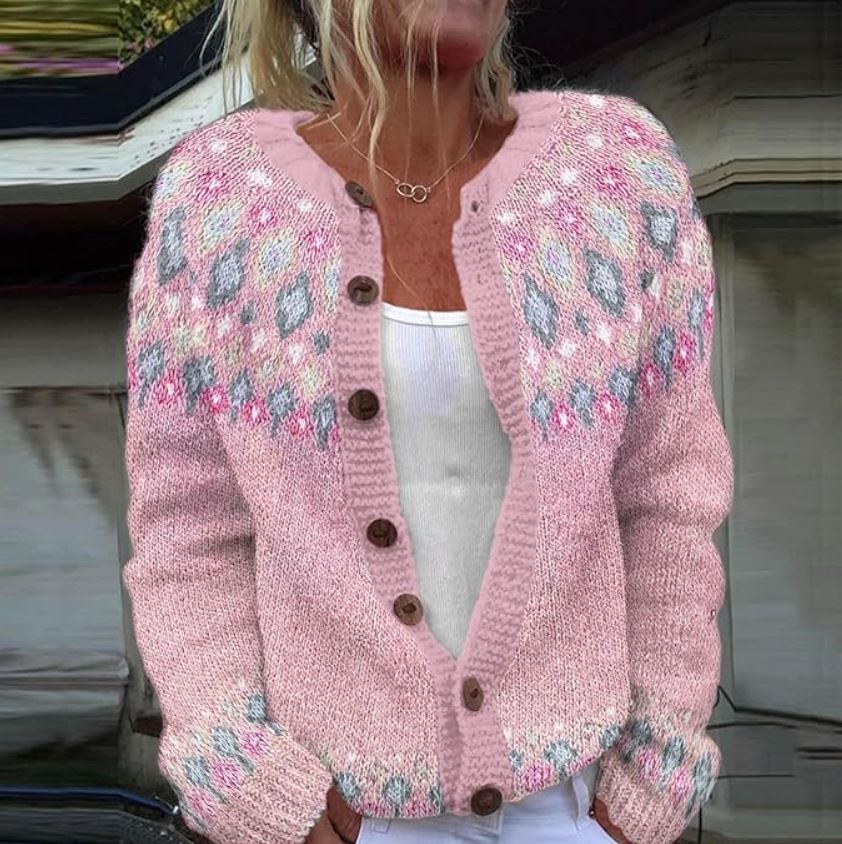 Sophie | Gilet rose pâle pour femmes
