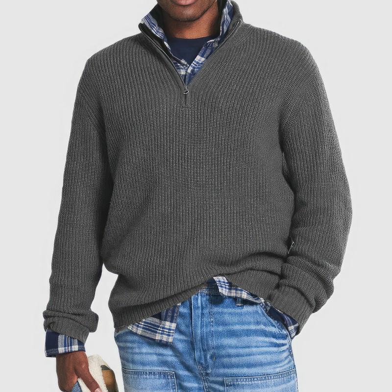 Finn | Pull Tricoté avec Zip pour Hommes