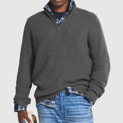 Finn | Pull Tricoté avec Zip pour Hommes