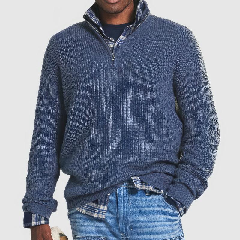 Finn | Pull Tricoté avec Zip pour Hommes