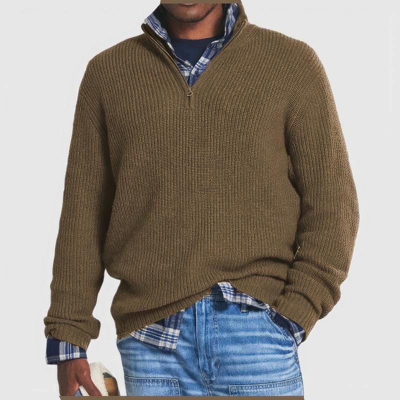 Finn | Pull Tricoté avec Zip pour Hommes