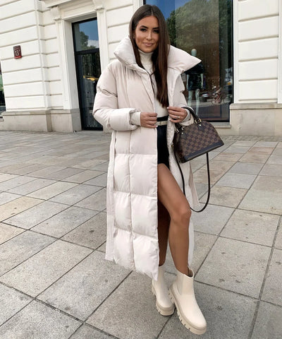 Wifey - Long manteau matelassé avec ceinture
