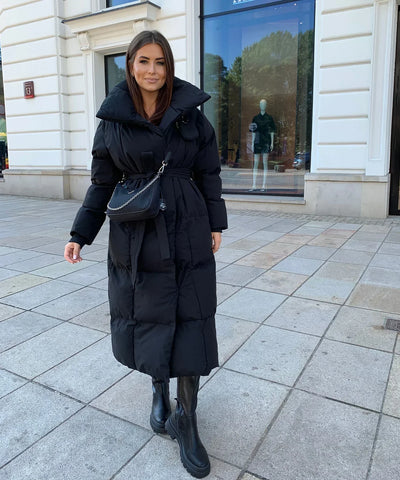 Wifey - Long manteau matelassé avec ceinture