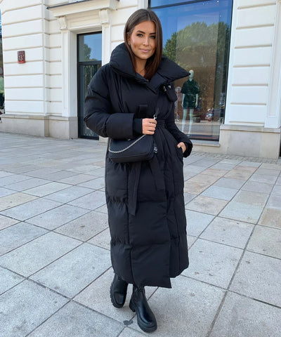 Wifey - Long manteau matelassé avec ceinture