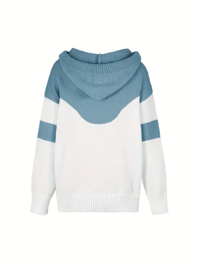 Rosa - Pull Color Block avec Capuche et Cordon