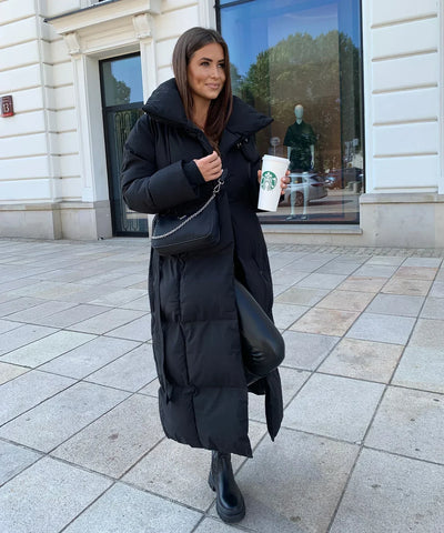 Wifey - Long manteau matelassé avec ceinture