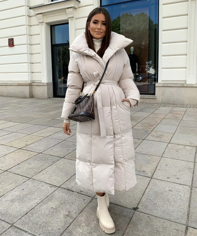 Wifey - Long manteau matelassé avec ceinture