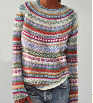 KIRRA - PULL EN MAILLE RÉTRO POUR FEMME